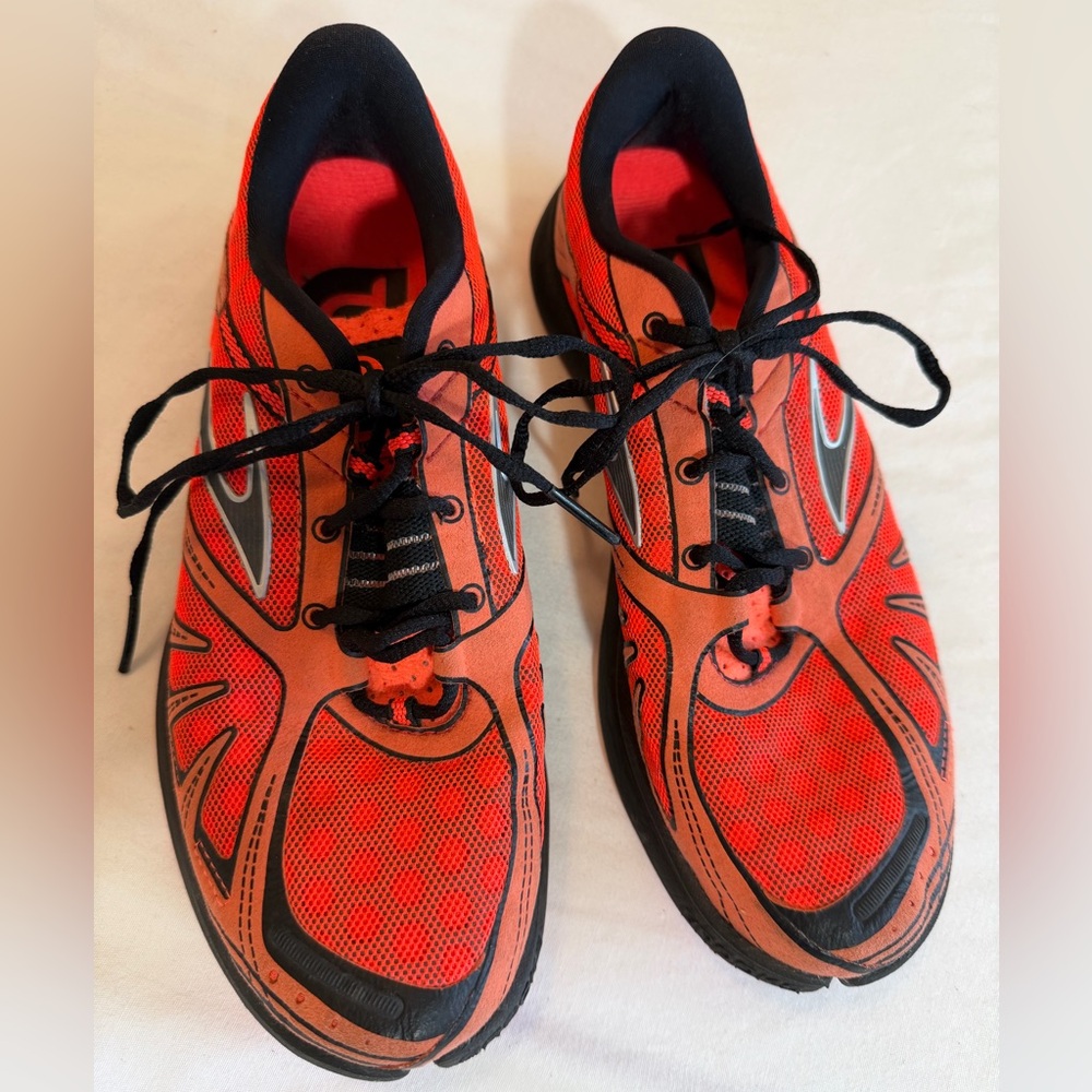 Brooks Sneakers Running Shoes orange black size 8.5 pure grit - Picture 7 of 12